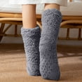 thumbnail image 4 of Compression Socks for Women, Floor Socks Adult Sleep Socks Winter Snow Socks Home Month Socks Leg Cover, Socks(Grey,One Size), 4 of 4
