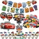 thumbnail image 3 of Globos de Disney Cars, decoración para fiesta de Rayo Mcqueen, pancarta de feliz cumpleaños, vajilla de Pixar, telón de fondo, adorno para tarta de coche de carreras, 3 of 5