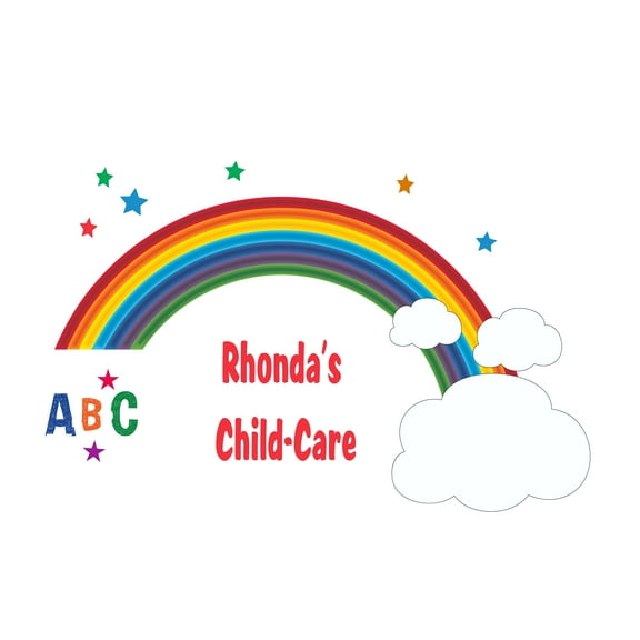 Kids Room Multicolored Rainbow ABC Daycare Peel and Stick Wall Decals - Custom Name Giant Wall Decal- Vinyl Sticker Decoration for Daycare Classroom or Playroom-Size : 10" x 6".
