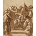 thumbnail image 2 of Ribera, Jusepe de 20x23 Black Ornate Wood Framed with Double Matting Museum Art Print Titled - Adoration of the Magi, 2 of 4