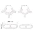 thumbnail image 4 of Uxcell Plastic Mounting Clamp Lab Joint Clip for 14/20 or 14/35 Glass Taper Joints White 5 Pack, 4 of 5