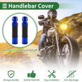 thumbnail image 3 of Cubiertas de manillares universales de motocicleta Unique Bargains 7/8" 22mm 15/16" 24mm, agarres de goma de aleación de aluminio para motocicleta, scooter, bicicleta, ATV, negro y azul, 1 par, 3 of 7