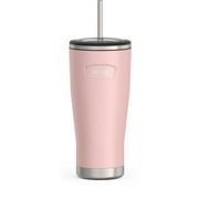 Thermos Icon Series Stainless Steel Vacuum Insulated Cold Tumbler with Straw, Pink, 24oz