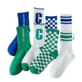 thumbnail image 4 of Calcetines azules de marea Klein, calcetines Big C, calcetines de cuadros para estudiantes, tendencia ins, medias medias, calcetines deportivos largos de otoño e invierno, 4 of 6