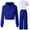 1Blue34, variant on XAOFW Girls Outfits 2 Piece Hooded Fuzzy Tracksuit Comfy Athletic Long Sleeve Solid Color Top Pants Play Trendy Casual Holiday Vacation Clothing Sets