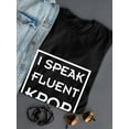 thumbnail image 3 of I Speak Fluent K Pop Graphic Women Black T-Shirt, Female XX-Large, 3 of 4