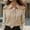 Khaki, variant on Sophisticated Lapel Collar Shirt with Self-Tie - Long Sleeve Solid Color Top for Work & Events White，2XL