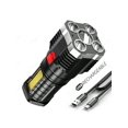 thumbnail image 1 of 1 Pce Lampe de Poche Multifonctionnelle à Affichage LED, Batterie Intégrée, Rechargeable par USB, Torche Portable 5 Modes, Outils de Maison, Étanche Éclairage Extérieur, 1 of 5
