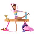 thumbnail image 1 of Barbie Coffret de jeu Gymnaste, poupée mode, brunette, 10accessoires, 1 of 5