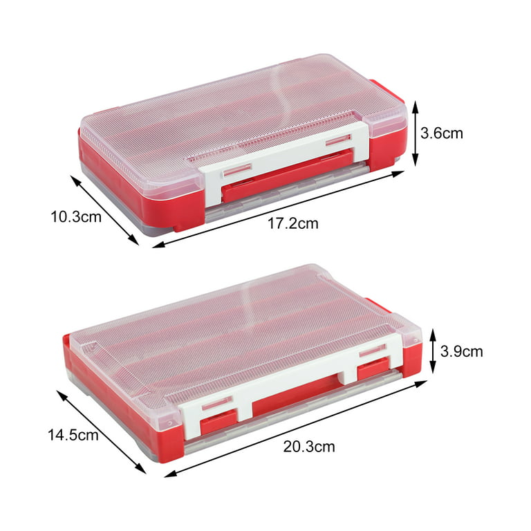 Tackle Box, Waterproof Portable Tackle Box Organizer Double-Sided Lure Box Plastic Storage - Mini Utility Lures Fishing Box, Small Organizer Box