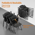 thumbnail image 6 of Fylica Stackable & Foldable Conference Room Chairs, Flip-Up Armrest, Breathable Mesh Thick Seat Cushion & Rocking Backrest, for Conference, Office Meeting, Training Room Chair 1 Pack Black, 6 of 9