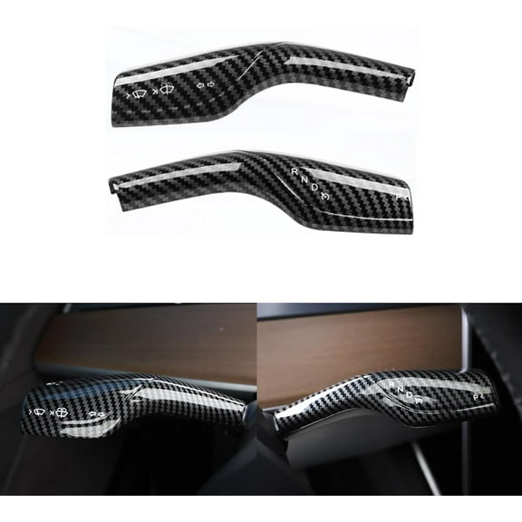 Steering Lever Cover for Tesla Model 3/Y, Gear Shift Cover Accessory - Decorative Cover (White)