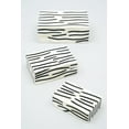 thumbnail image 3 of Expobazaar Handcrafted Decorative Boxes, Set of 3, Line Pattern, Black and White, 3 of 10