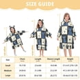 thumbnail image 4 of FORMRS Wearable Blanket Hoodie with Sleeves for Kids Cozy Flannel Sweatshirt, Black and Blue Cat, 4 of 7