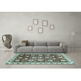 thumbnail image 3 of Ahgly Company Indoor Rectangle Oriental Light Blue Traditional Area Rugs, 2' x 3', 3 of 4