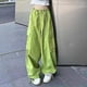thumbnail image 2 of Pantalones casuales rectos de cintura alta con bolsillos y diseño de verano para mujer, pantalones holgados adelgazantes de pierna ancha y modernos, 2 of 6