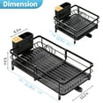 thumbnail image 4 of KK KINGRACK Dish Drying Rack, Removable Utensil Holder for Kitchen, Black, 4 of 9