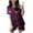 Purple, variant on Uaswgudfs Womens Silk Satin Pajamas Set Spring Summer Short Sleeve Sleepwear Soft Button Down Loungewear with shorts