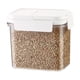 thumbnail image 1 of Recipientes para almacenar alimentos con tapa | Organizadores de cereales y despensa de plástico sin BPA | Botes de cocina reutilizables para granos y alimentos secos | Juego de 3 tamaños para uso, 1 of 5
