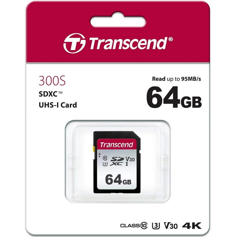 Transcend 300S Flash Memory Card, 64GB SDXC UHS-I, Class 10 Transcend 300S Flash Memory Card, 64GB SDXC UHS-I, Class 10