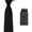 Black, variant on Men Solid Satin 5cm Slim Tie Necktie 4 Folds Pre-folded Pocket Square Hanky Set
