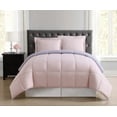 thumbnail image 3 of Truly Soft Everyday Reversible 100% Microfiber Polyester Blush and Lavender 2-Piece Twin XL Comforter Set, Solid Casual themed, Adult Bedding, OEKO-TEX Certified, 3 of 13