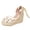 White, variant on Women's Espadrille Wedges Sandals Floral Lace Closed Toe Ankle Tie Platform Sandals Breathable Summer Dressy Shoes White Size 9