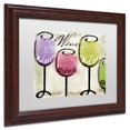 thumbnail image 3 of Trademark Fine Art "Wine Tasting III" Canvas Art by Color Bakery White Matte, Wood Frame, 3 of 4