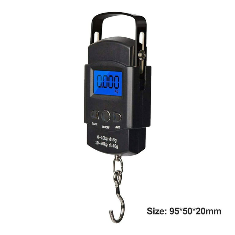 Tiyuyo Mini Portable Digital Scale Hand Held Hanging Hook Weighing with Back Light, Size: 95