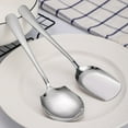 thumbnail image 4 of 1 Ensemble Cuillère Réutilisable Cuillère de Service pour Aliments Cuillère de Service pour Banquet Cuillère de Service en Acier Inoxydable, 4 of 7