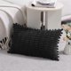 thumbnail image 2 of 2 packs of black pillow cover, 12x20 inches, with pompom, suitable for sofa bed, living room, soft Corduroy, cute waist cushion cover, 30x50 cm, 2 of 4