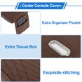 thumbnail image 2 of Funda de cojín para consola central Unique Bargains con caja de pañ tissues 12.2"x7.87" Funda para consola central, reposabrazos, funda de caja de asiento de cuero sintético color café, 2 of 6