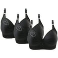thumbnail image 1 of Bras for Women, 3PCS Womans Printing Gathered Together Large Size Daily Bra Underwear No Rims, 1 of 6