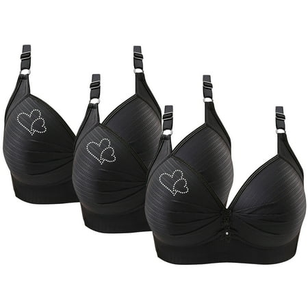 Online Sales 3 Pack Posture Bras for Women Multipack Push Up Wireless Bra Lounge Full Coverage Bras Adjustable Strap Everyday Bras Workout Running Sports Bra Womens T Shirts Clearance Clothes $5.00