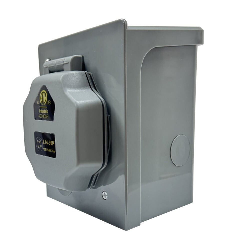 30 Amp Generator Power Inlet Box L14-30P Outdoor 4-Prong 125/250V Intertek