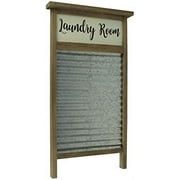 Wood And Metal Vintage Washboard Laundry Room Wall Décor Hanging