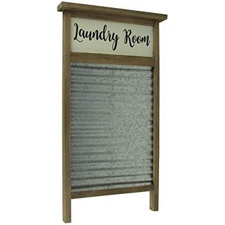 Wood And Metal Vintage Washboard Laundry Room Wall Décor Hanging