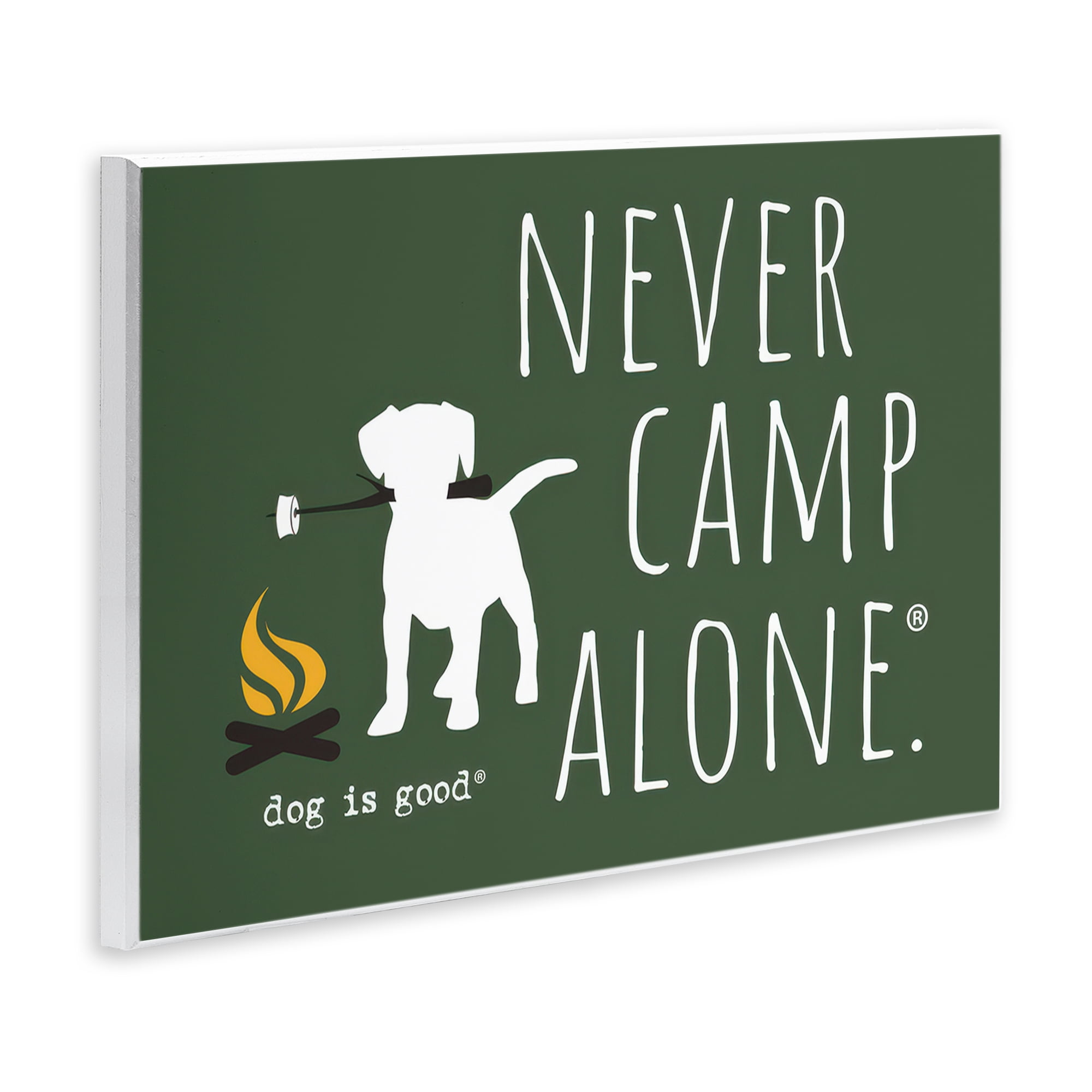 Stupell Industries Never Camp Alone Animals Painting Unframed Art Print Wall Art, 19 x 13