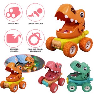 SHELLTON 3 Pack Dinosaur Toys Pull Back Dinosaur Cars for Kids Pull Back Vehicles Toys for Age 3-7 Boys Toy Cars Dinosaurs Party Favor Easter Gifts for Boys