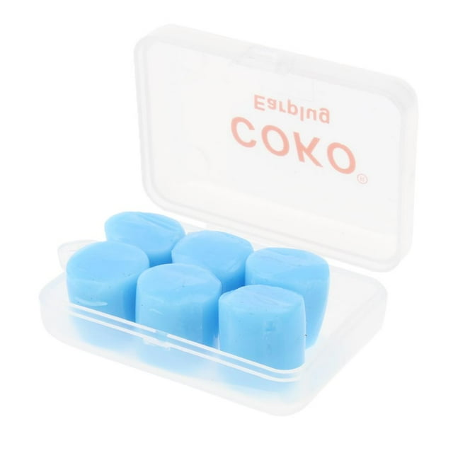 3 pares de Tapones para los oídos Yinane para dormir azul