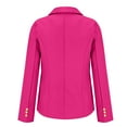 thumbnail image 5 of Breezora Women's Casual Button Down Blazer Jacket Lightweight Spring Autumn Short Coat Lounge Suit L Size Hot Pink, 5 of 8