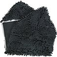 thumbnail image 3 of GFDYREE - Ultra Absorbent Microfiber Chenille Dog Bath Shammy Towel with Hand Pockets, Durable, Quick Drying, Washable, Prevent Mud Dirt (Color: Charcoal), 3 of 7