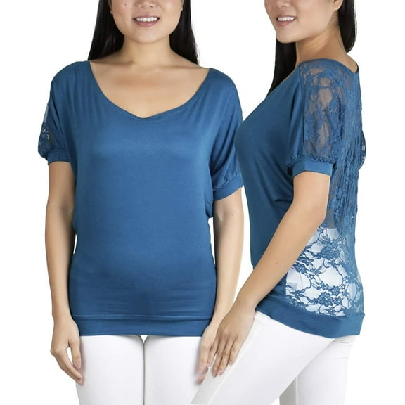 ToBeInStyle Womens Relaxed Fit Dolman Blouse Top Soft Feel