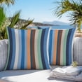 thumbnail image 5 of Vintage Stripes Outdoor Pillow Covers Set of 2 Navy Orange Green Striped Abstract Lines Waterproof Throw Pillow Case Decorative Square Cushion Cover for Patio Couch Garden Balcony, 24"x24", 5 of 9