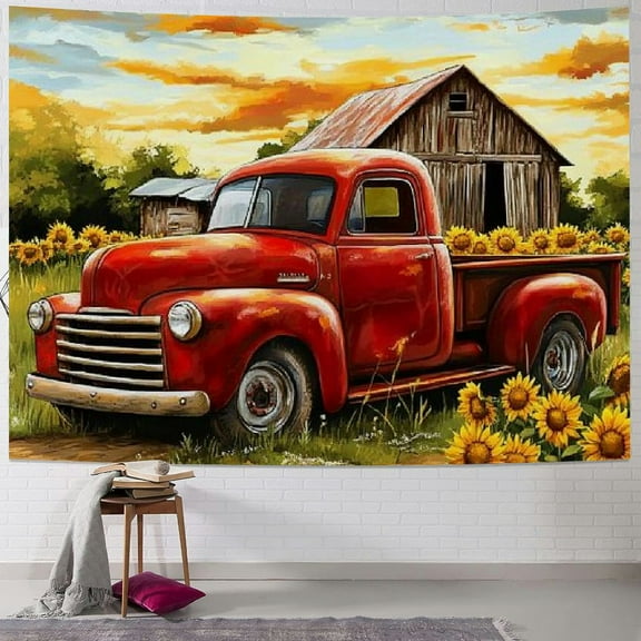 Patifu Sunflowers Tapestry Wall Hanging Unique Style Graphic Tapestries Home Wall Decor Art for Living Room Bedroom Apartment Farmhouse Dorm 40x30inch