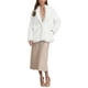 thumbnail image 2 of Abrigo de piel sintética para mujer INSPIRE CHIC, de manga larga, con bolsillos, solapa, suave y cálido, abrigo de invierno esponjoso, chaquetas L blancas, 2 of 6