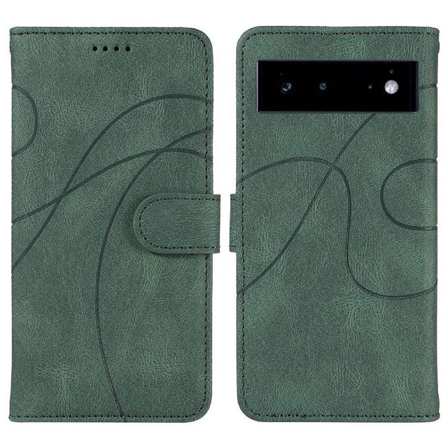 Flip Case For FOXDOCK Google Pixel 6 Card Slots and Kickstand Function Skin Feel Leather