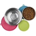 thumbnail image 3 of 6-Piece Stainless Steel Pet Bowl Set with Silicone Lids for Travel and Storage, 3 of 7