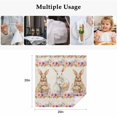 thumbnail image 5 of Easter Bunny Eggs Cloth Napkins, Spring Flowers Rabbits Plants Retro Beige Washable and Reusable Dinner Napkins Set of 4, Table Napkin for Kitchen Party Birthday Wedding Hotel Housewarming 20"x20", 5 of 9