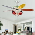 thumbnail image 3 of Gymax 52'' Ceiling Fan with Light Kids Fan Light w/Pull Chain Control Beetle Multicolor, 3 of 10